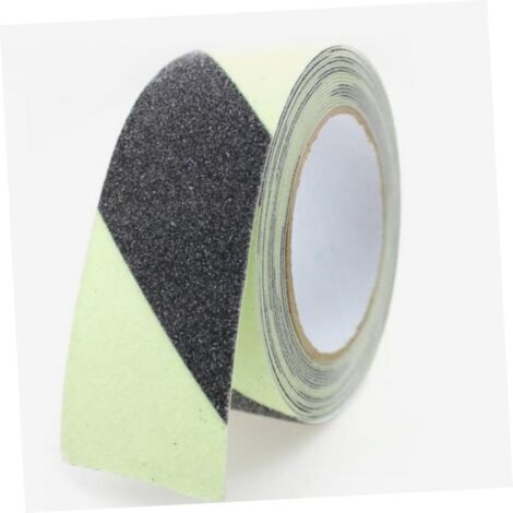 Nastro adesivo antiscivolo luminoso, striscia fosforescente autoadesiva per segnaletica esterna e indicazione direzionale, scale e pavimenti di sicurezza (5 cm x 10 m)