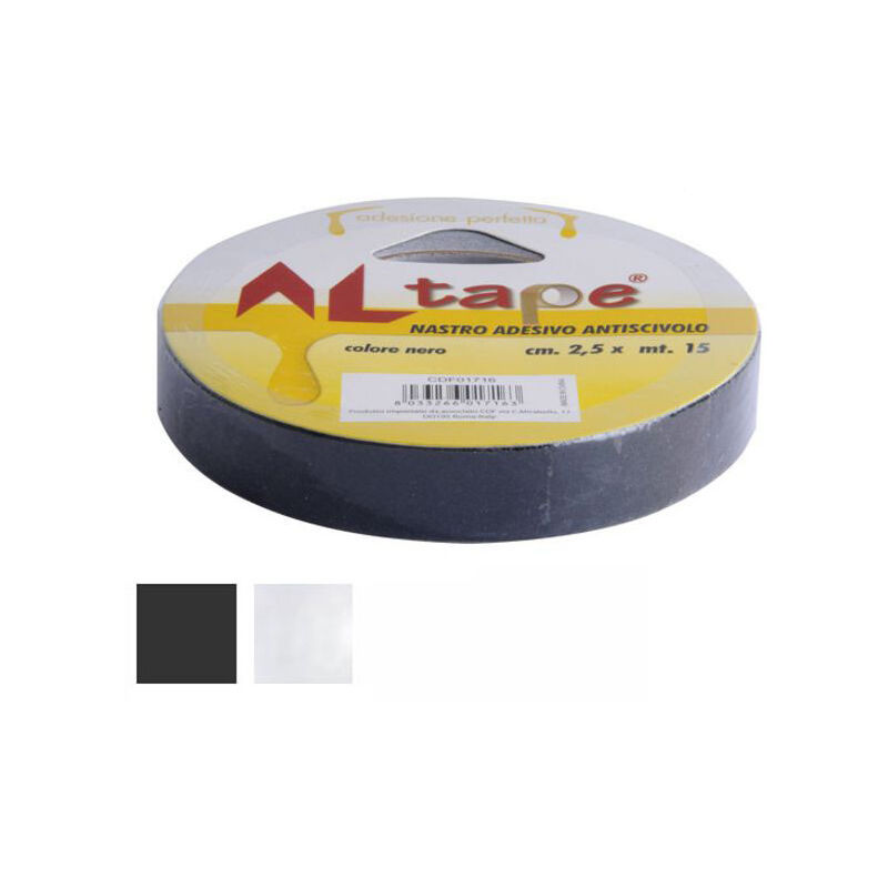 Nastro Adesivo Antisdrucciolo Nero In Rotolo Mm.25h. In Rotoli Da M...