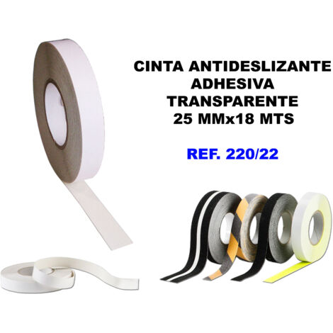 Nastro adesivo antiscivolo trasparente 25mm x 18m