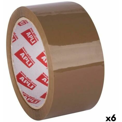 Nastro Adesivo Apli Marrone 48 mm x 66 m (6 Unità)