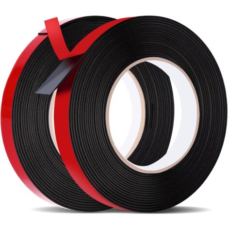 Nastro adesivo biadesivo extra forte a 2 volumi, impermeabile e resistente alle alte temperature, per auto, strisce LED, decorazioni (10 m x 10 mm, 10 m x 15 mm)