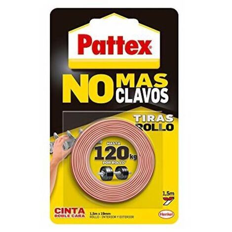 Nastro adesivo biadesivo Pattex no nails 19 mm 1,5 mm