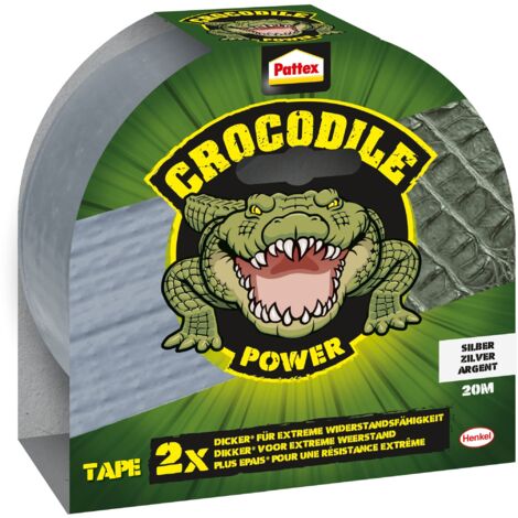 Nastro adesivo d'argento coccodrillo pattex 20m