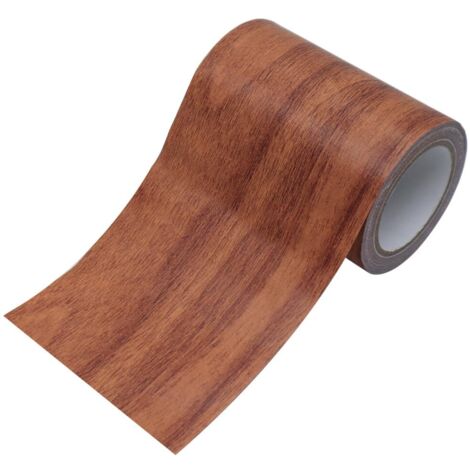 Nastro adesivo effetto legno 8 cm x 4,57 m Nastri per la riparazione delle venature del legno per la riparazione di pavimenti in laminato, mobili o bordi delle porte (cioccolato)