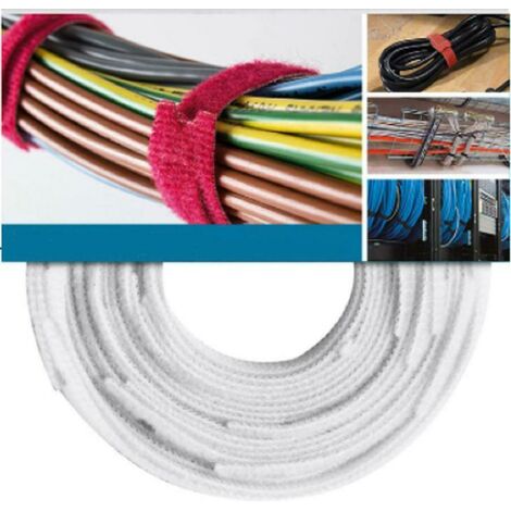 Nastro adesivo gancio e anelo roll with 25 units white vel-ow64400