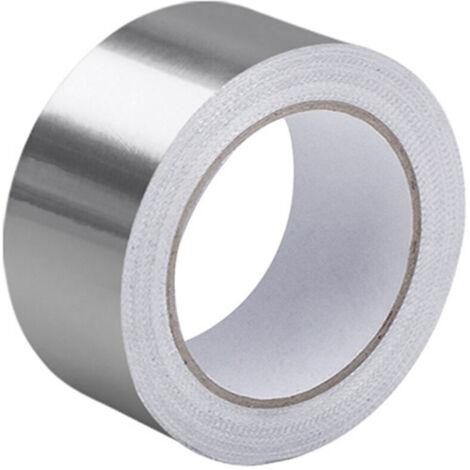 Nastro adesivo in alluminio, 2 rotoli da 5 cm x 5 m, resistente alle alte temperature, isolante termico. Utilizzabile per sigillare, riparare e impermeabilizzare.