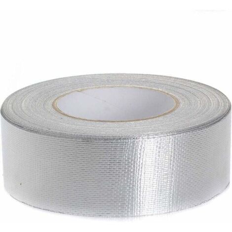 Nastro adesivo in alluminio rinforzato 50 mm x 5 m, striscia sigillante in alluminio, nastro sigillante + rinforzo in fibra di vetro