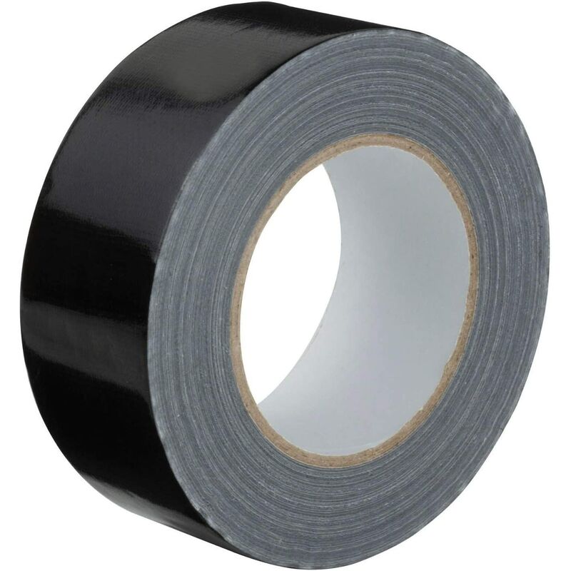 Nastro adesivo in tessuto, nero, 48 mm x 20 m