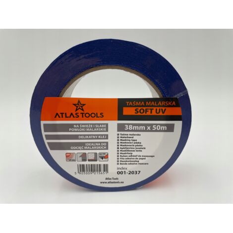 Nastro adesivo morbido blu ATLAS TOOLS PRO UV, protezione 14 giorni, 38 mm/50 m
