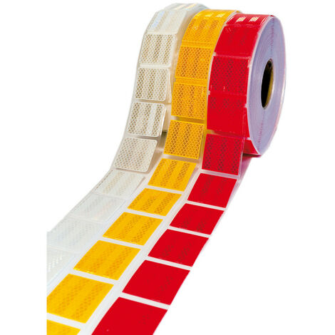 Nastro adesivo omologato da 3M™ retroriflettente  per la bordatura dei veicoli telonati Rosso Bianco o Giallo - Colore: Giallo - Misura: 50mm x 50 Metri