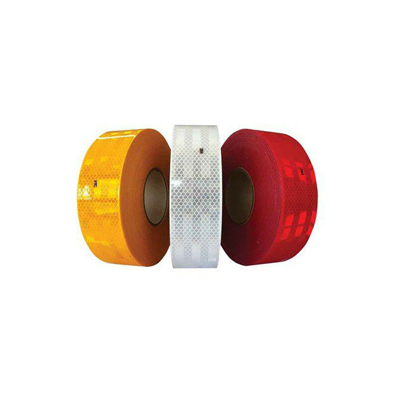 Image of Nastro adesivo omologato retroriflettente 3M Diamond Grade 983 per la bordatura dei veicoli (Rosso, Bianco o Giallo) Colore - Giallo, Lunghezza - 1