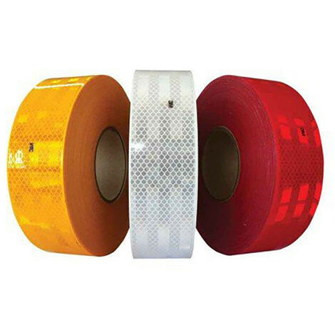 Nastro adesivo omologato retroriflettente 3M™ Diamond Grade 983 per la bordatura dei veicoli (Rosso, Bianco o Giallo) - Lunghezza: 1 metro - Colore: Giallo