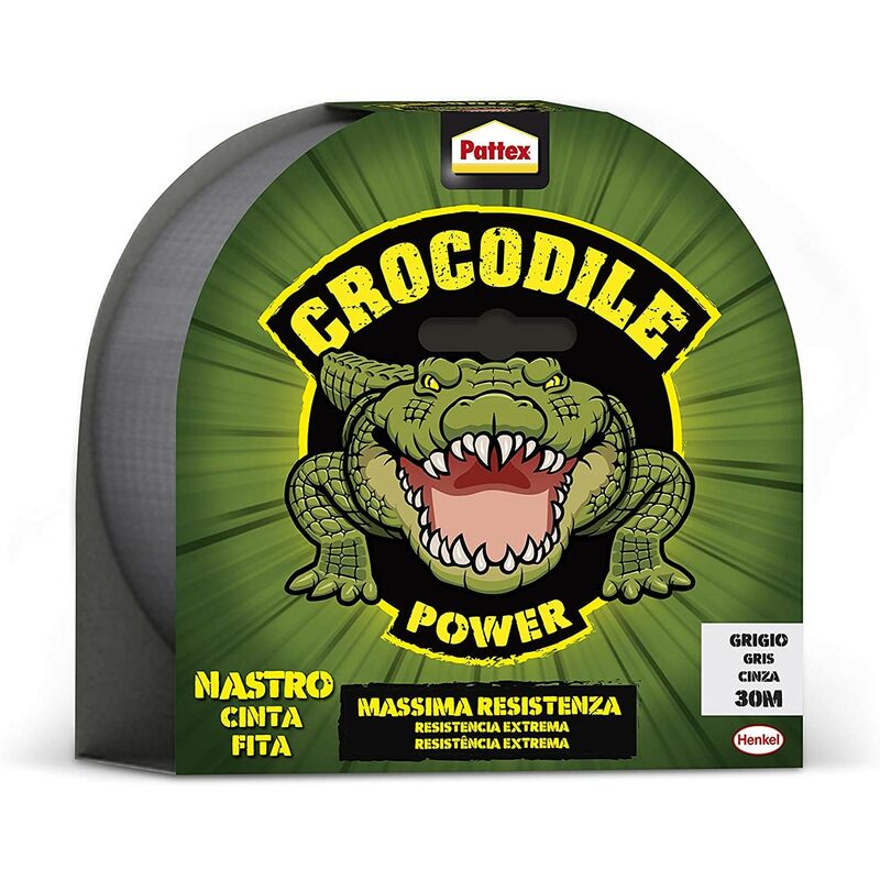 Image of Nastro Telato Americano Crocodile Extra Forte Grigio - Pattex