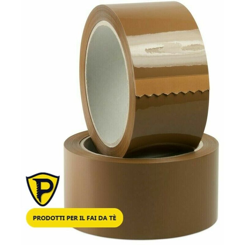 Image of Nastro adesivo per imballaggio scotch pacchi 6 pz color avana marrone