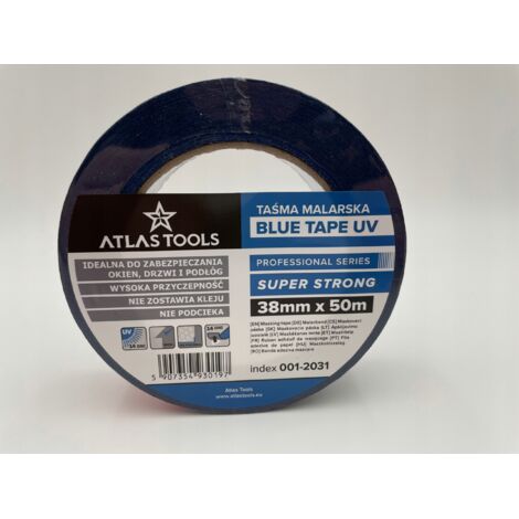 Nastro adesivo per pittura ATLAS TOOLS PRO blu, super resistente ai raggi UV, 14 giorni di protezione, 38 mm/50 m
