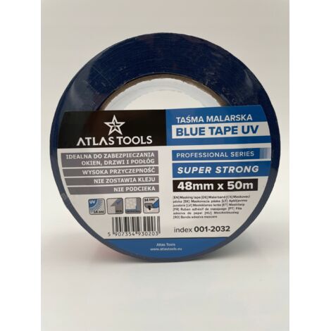 Nastro adesivo per pittura ATLAS TOOLS PRO blu, super resistente ai raggi UV, 14 giorni di protezione, 48 mm/50 m