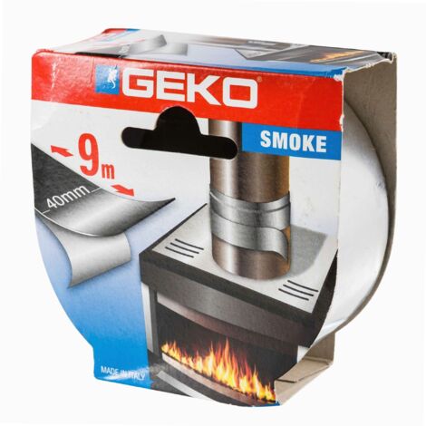 Nastro adesivo per Tubi Stufa Alte Temperature 40 mm x 9 metri - Colore alluminio