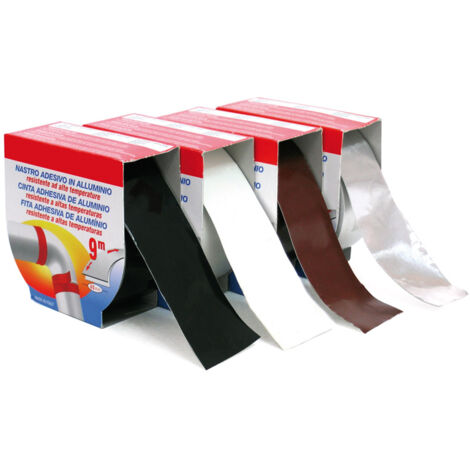 NASTRO ADESIVO PER TUBI STUFA ALTE TEMPERATURE mm 40x9 mt. col. Nero