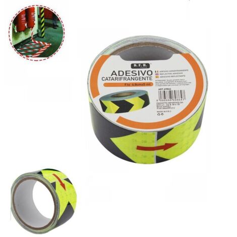 Nastro Adesivo Rifrangente 50 Mm Lunghezza 11,2 Metri Colore Rosso