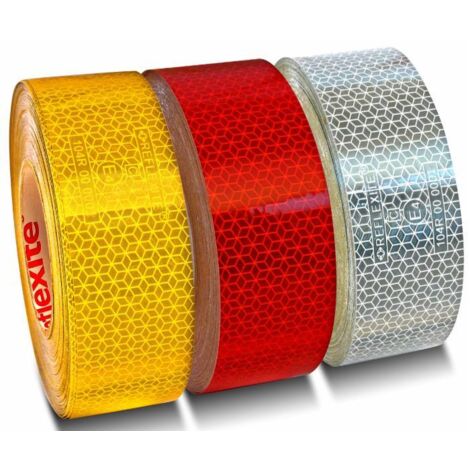Nastro Adesivo Riflettente Rosso 50mm x 50m