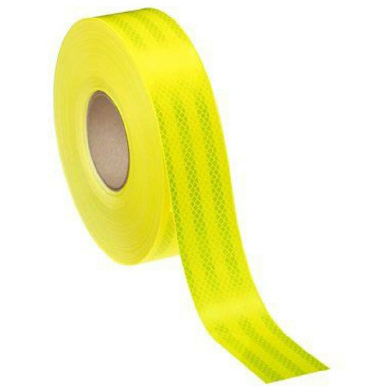 Image of Stickerslab - Nastro adesivo rifrangente giallo fluorescente ad alta intensità Larghezza - 50mm, Lunghezza - 1 metro