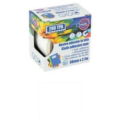 Nastro adesivo telato 200 tpa eurocel bianco mm 38 ml 2,7 (4 pezzi) Eurocel