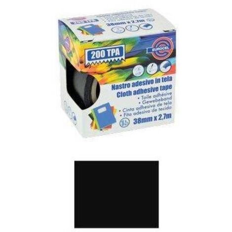 NASTRO ADESIVO TELATO 200 TPA EUROCEL - NERO MM 38 ML 2,7 - 4 pezzi
