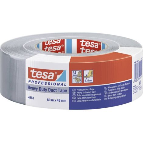 Nastro Adesivo Tesa 4663 Argento 50m x 48mm Resistente all'Acqua