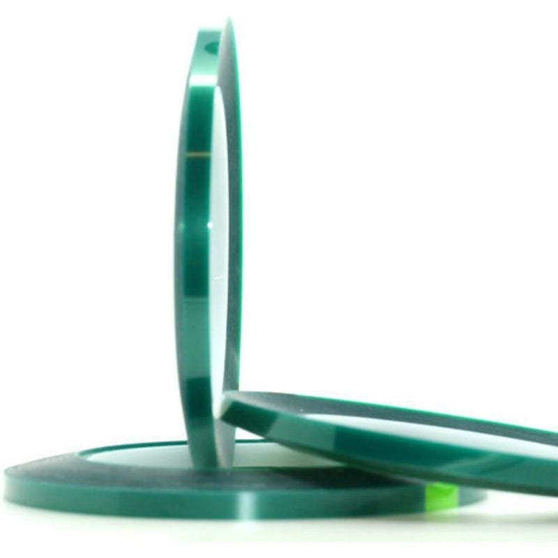 Image of Stickerslab - Nastro adesivo verde siliconico mascheratura in poliestere per alte temperature 66mt - 60my Misura - 10mm x 66 mt