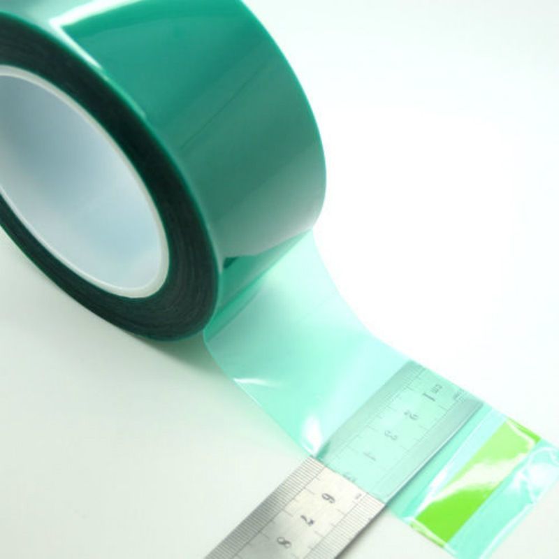 Nastro adesivo verde siliconico mascheratura in poliestere per alte temperature 66mt - 60my Misura - 50mm x 66 mt