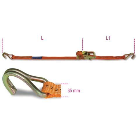 nastro allacciabagagli cinghia per legare bagagli con ganci e cricchetto 35 mm