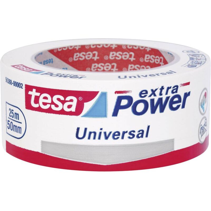 Image of Universal 56388-00002-05 Nastro in tessuto ® extra Power Bianco (l x l) 25 m x 50 mm 1 pz. - Tesa