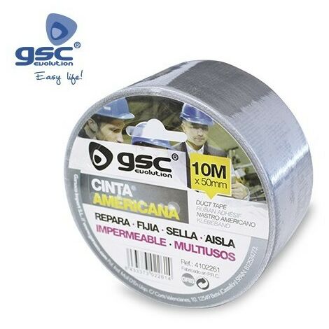 Nastro americano impermeabile 50mm grigio 10M