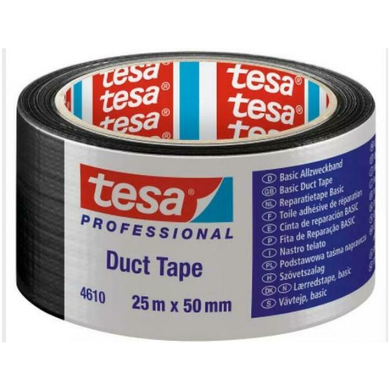 Image of Nastro telato duct tape nero 4610 04610-00003 - Tesa