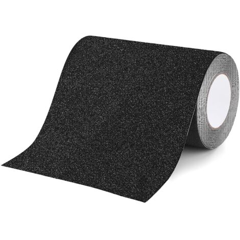 Nastro antiscivolo adesivo per scale, 10 cm5 m, adesivo antiscivolo per scale, nastro antiscivolo per esterni, impermeabile, tagliabile, nero