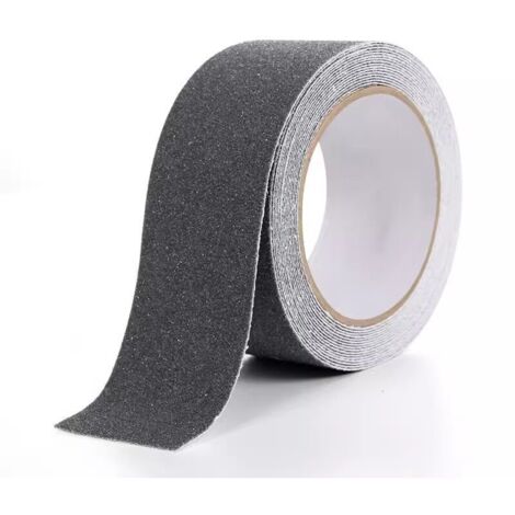 Nastro antiscivolo da 5 cm x 5 m per scale esterne, impugnatura antiscivolo, nastro di trazione, impedisce lo scivolamento per anziani, bambini e animali domestici, grigio
