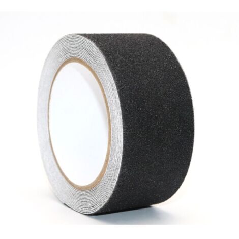 Nastro antiscivolo in PVC nero da 5 m x 5 cm per scale, gradini, pavimenti, decorazioni di sicurezza