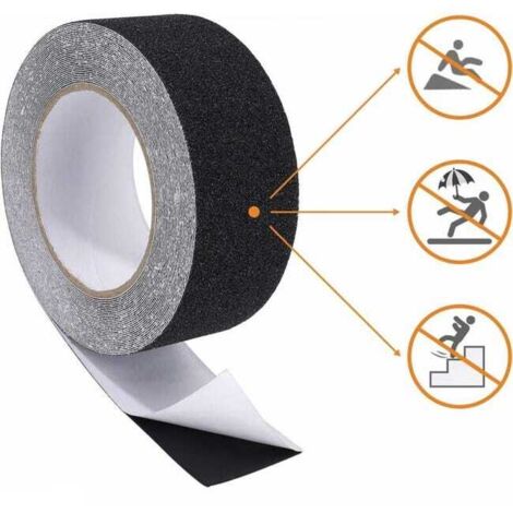 Nastro antiscivolo, nastro nero, alta tensione 1 pezzo Nastro antiscivolo per scale, 5 cm x 5 m