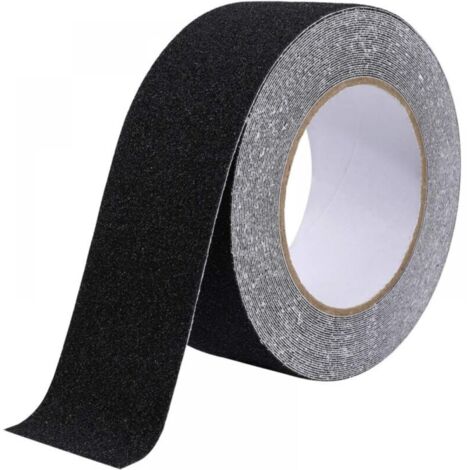 Nastro antiscivolo per scale, attrito, abrasivo per sicurezza, scala a pioli, interno, esterno, elevata trazione, 10 cm x 10 m, nero