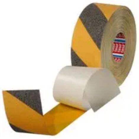 Nastro antiscivolo Tesa antisdrucciolo nero giallo 50 mm x 15 mt