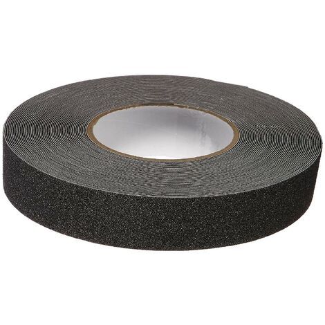 tesa Nastro Antiscivolo Nero - Nastro adesivo antiscivolo per l'uso interno ed esterno - Per scale, rampe, pavimenti lisci o bagnati e barche - 15 m x 25 mm