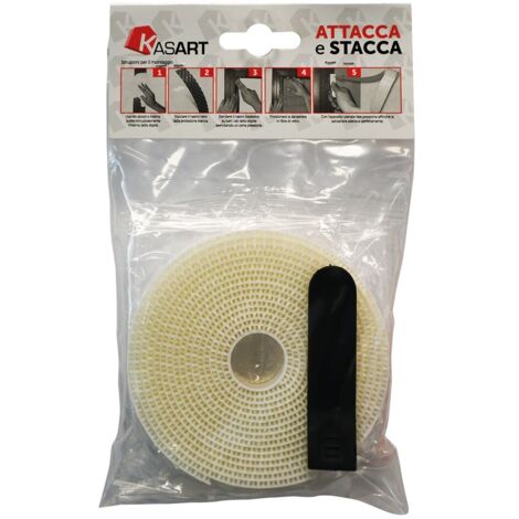 NASTRO ATTACCA STACCA PER ZANZARIERE mm 10 x 6,6 mt - col. bianco KASART