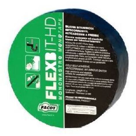 NASTRO AUTOADESIVO ELASTOMERO-BITUME FLEXBIT-HD H. 100 mm x 10 m FACOT