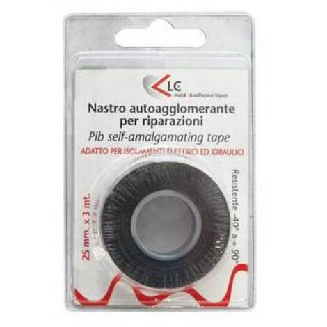 Nastro autoagglomerante  mm 25 x mt 3 NeroFF