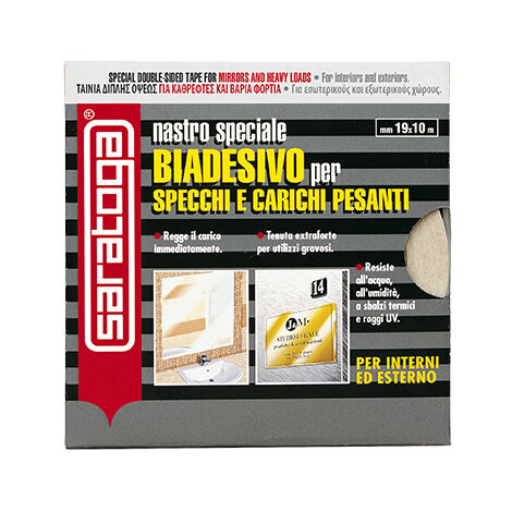 NASTRO BIADESIVO 19MM 10M PER SPECCHI E CARICHI PE