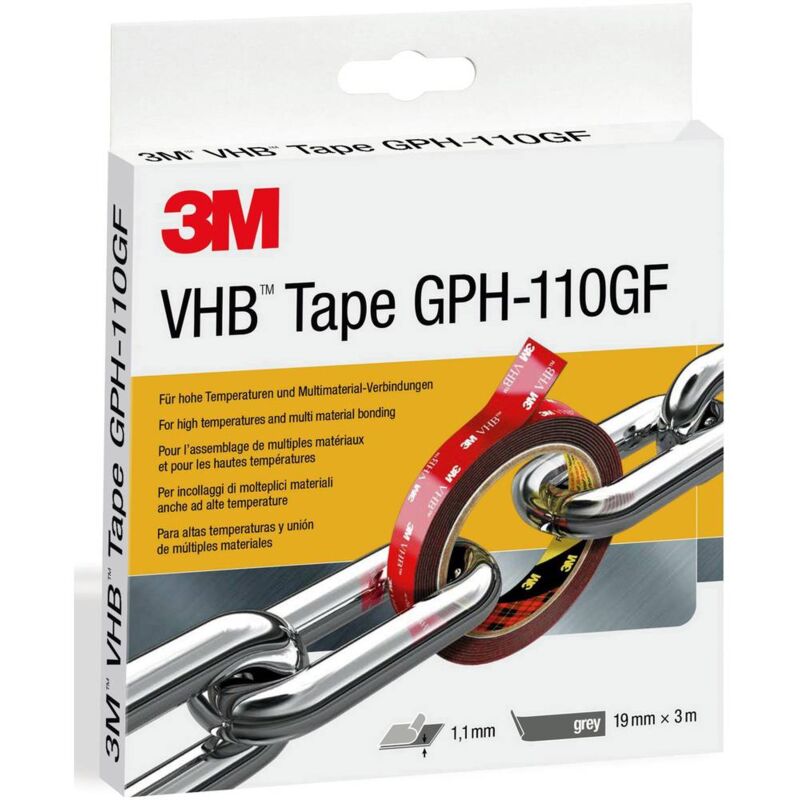 3m Gph 110f19 3 Nastro Adesivo Grigio l X L 3 M X 19 Mm 1 Pz.