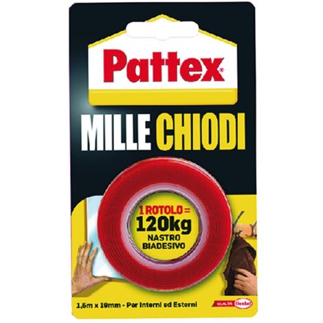 NASTRO BIADESIVO 'MILLECHIODI' mm 19 x 1,5 mt PATTEX 12 BL