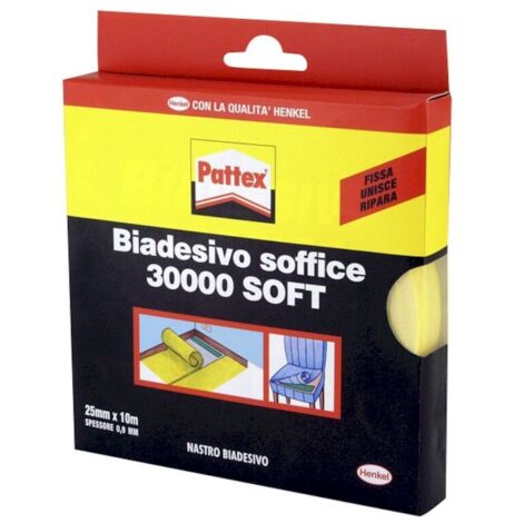 Nastro biadesivo Pattex soffice fissaggio forte 19 mm 10 metri