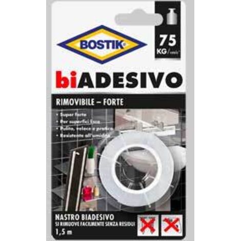 Nastro biadesivo rimovibile-forte bostik mm 19x1,5mt