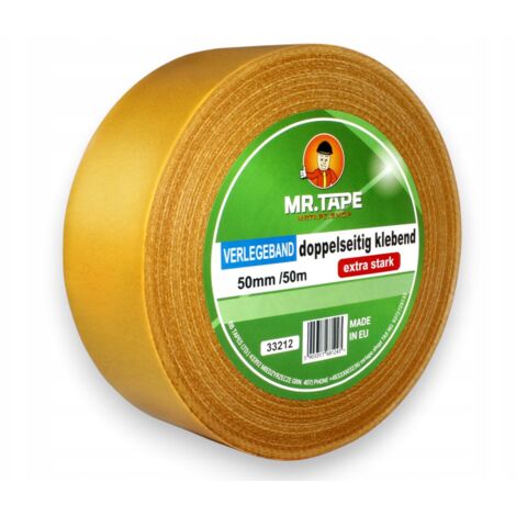 Nastro biadesivo SUPER RESISTENTE E SPESSO per pellicole barriera al vapore 50/50M